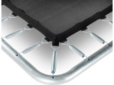 EXIT Silhouette ground trampoline 244x366cm with safety net - pink Outdoor Rectangular Coil spring Sunken trampoline