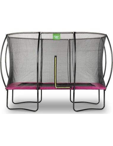 EXIT Silhouette trampoline 244x366cm - pink Outdoor Rectangular Coil spring Above ground trampoline