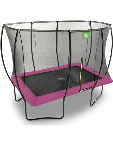 EXIT Silhouette trampoline 244x366cm - pink Outdoor Rectangular Coil spring Above ground trampoline