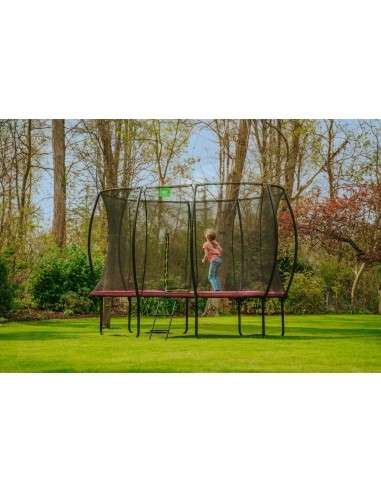 EXIT Silhouette trampoline 244x366cm - pink Outdoor Rectangular Coil spring Above ground trampoline