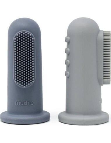 Finger Toothbrush Mushie Stone/Tradewinds, 2pcs.
