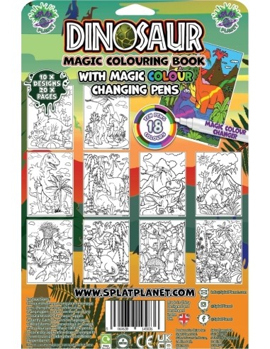 Splat Planet magic colouring book DINOSAURS