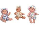 Dolls with fish-patterned clothing, 24 cm