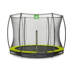 EXIT Silhouette ground trampoline ø305cm with safety net - green Outdoor Round Coil spring Sunken trampoline