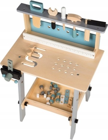 Wooden Workshop with Tools Ecotoys, 32 elements