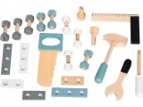 Wooden Workshop with Tools Ecotoys, 32 elements