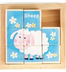 Educational Wooden Blocks Puzzle Ecotoys Zoo