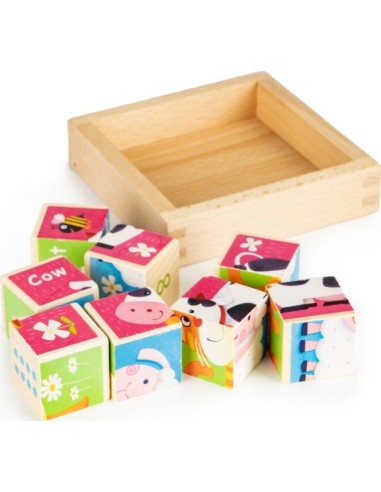 Educational Wooden Blocks Puzzle Ecotoys Zoo
