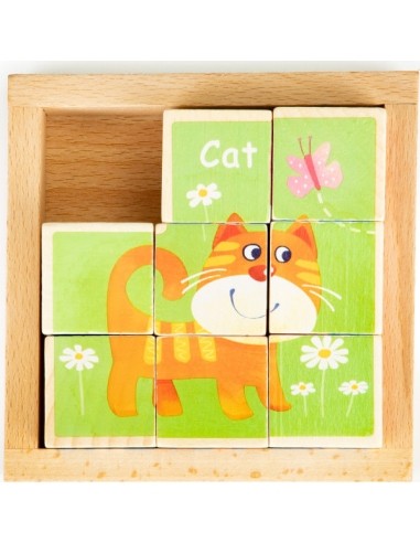 Educational Wooden Blocks Puzzle Ecotoys Zoo
