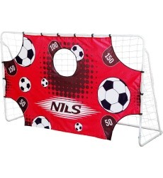 Futbolo vartai su tinklu ir taikiniu Nils BR240P 2in1