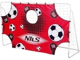 Futbolo vartai su tinklu ir taikiniu Nils BR240P 2in1