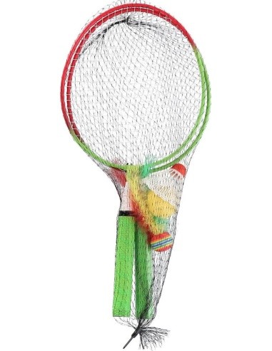 NRZ051 STEEL / BADMINTON SET 2 ROCKETS + SHUTTLECOCKS + BALLS JUNIOR NILS