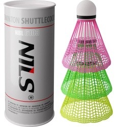 NBL6103 NYLON SHUTTLECOCKS MULTICOLOR 3 PCS. NILS