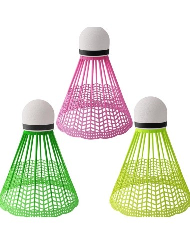 Nailoniniai badmintono plunksniukai Nils NBL6103, įvairiaspalviai, 3 vnt.
