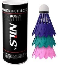 NBL6213 FEATHERS SHUTTLECOCKS MULTICOLOR 3 PCS. NILS
