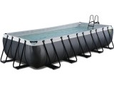 EXIT Black Leather pool 540x250x100cm with sand filter pump - black