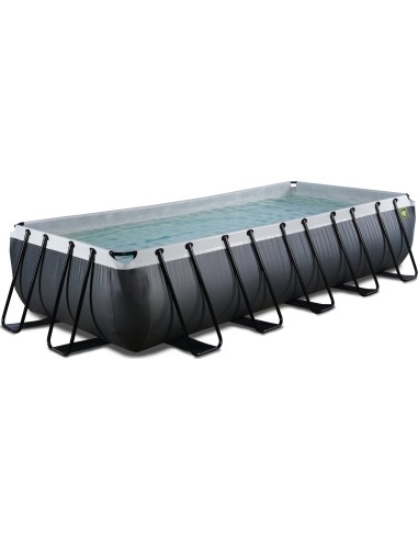 EXIT Black Leather pool 540x250x100cm with sand filter pump - black