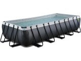 EXIT Black Leather pool 540x250x100cm with sand filter pump - black
