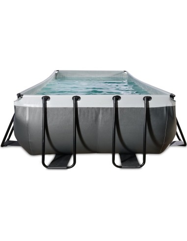 EXIT Black Leather pool 540x250x100cm with sand filter pump - black