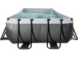 EXIT Black Leather pool 540x250x100cm with sand filter pump - black