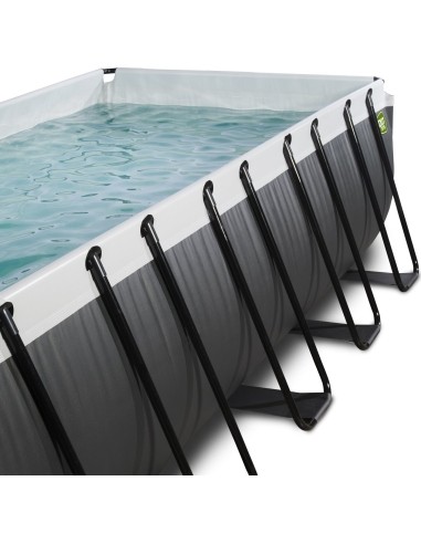 EXIT Black Leather pool 540x250x100cm with sand filter pump - black