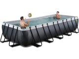 EXIT Black Leather pool 540x250x100cm with sand filter pump - black