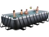 EXIT Black Leather pool 540x250x100cm with sand filter pump - black