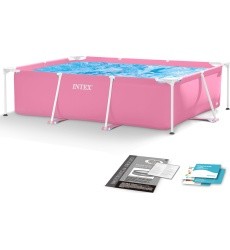 Didelis stačiakampio formos rėmo sodo baseinas 220 x 150 cm INTEX 28266