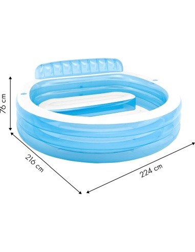 Garden pool with seats 229x218cm Intex 57190