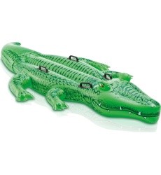 Pripučiamas krokodilo plaukimo čiužinys su rankenomis 203x114 cm INTEX 58562