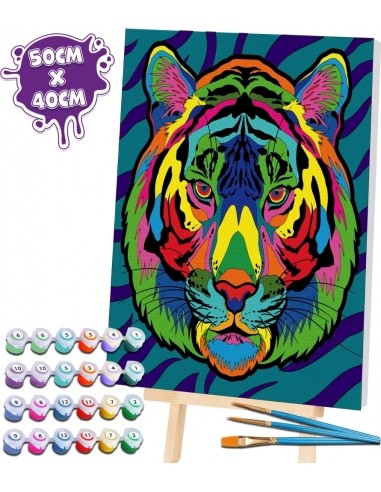 Splat Planet painting by numbers, TIGER 30x40 cm