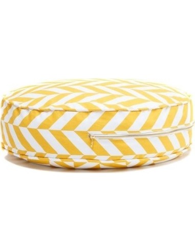 Ottoman Beanbag Wigiwama Mustard Herringbone