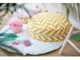 Ottoman Beanbag Wigiwama Mustard Herringbone