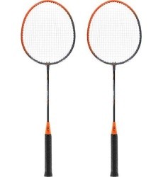 NRZ005 STEEL / BADMINTON SET 2 ROCKETS + COVER NILS
