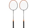 NRZ005 STEEL / BADMINTON SET 2 ROCKETS + COVER NILS