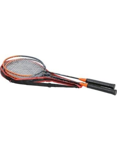 NRZ005 STEEL / BADMINTON SET 2 ROCKETS + COVER NILS