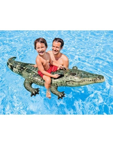 Inflatable crocodile swimming mattress 170 cm INTEX 57551