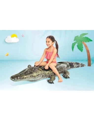 Inflatable crocodile swimming mattress 170 cm INTEX 57551