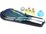 NRS005 CROSSMINTON SET 2 ROCKETS + SHUTTLECOCKS + MARKERS + BALL + COVER NILS