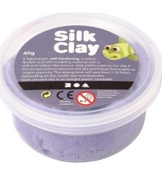 Šilkinis modelinas - violetinė spalva, 40 gr