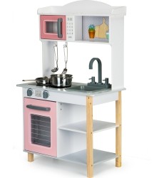 Wooden kitchen for children + metal accessories Ecotoys