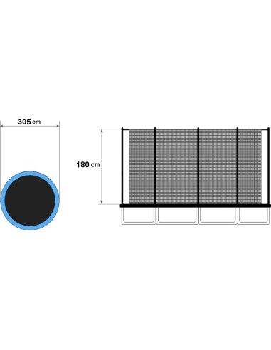 Inner Trampoline Net ModernHome, 305 cm