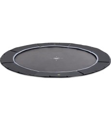 EXIT Dynamic ground level sports trampoline ø427cm - black