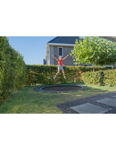EXIT Dynamic ground level sports trampoline ø427cm - black
