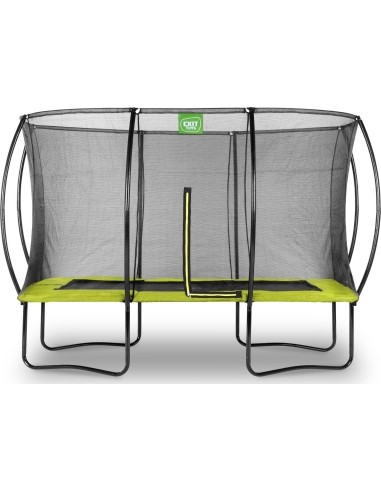 EXIT Silhouette trampoline 244x366cm - green Outdoor Rectangular Coil spring Above ground trampoline