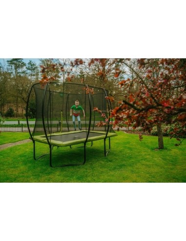 EXIT Silhouette trampoline 244x366cm - green Outdoor Rectangular Coil spring Above ground trampoline