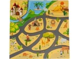 Žaidimų kilimėlis - dėlionė Eco Toys Safari, 9 dalys, 93 x 93 cm