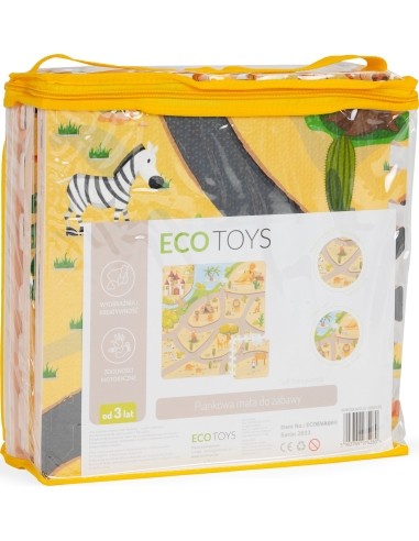Foam Mat Puzzle For Children Eco Toys Safari, 9 pcs., 93 x 93 cm