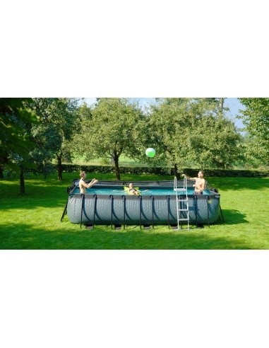 EXIT Stone pool 540x250x122cm with sand filter pump - grey