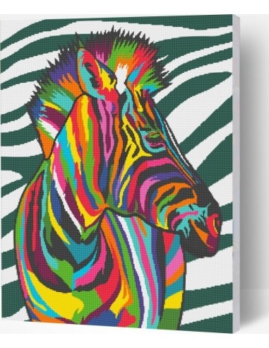 Splat Planet pixel art ZEBRA 30x40 cm